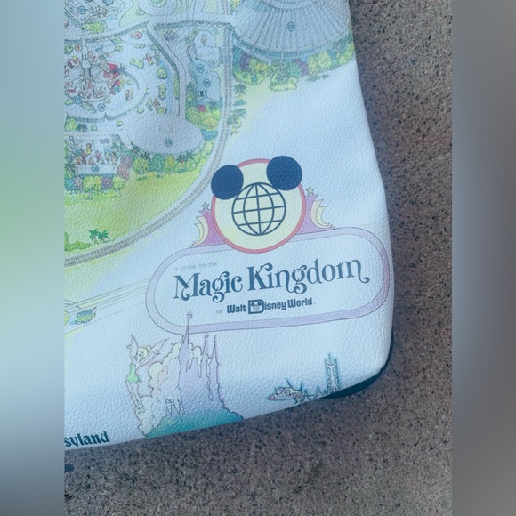 Disney Parks 50th Anniversary The Vault Magic Kingdom Map Castle Cinch Backpack - Picture 3 of 6